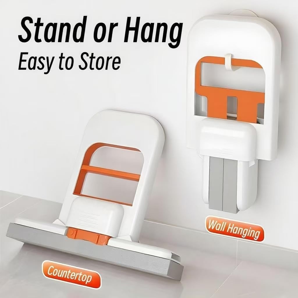 Foldable Mini Mop – Portable Self-Squeezing Wet & Dry Cleaning Mop for Desk, Table & Home