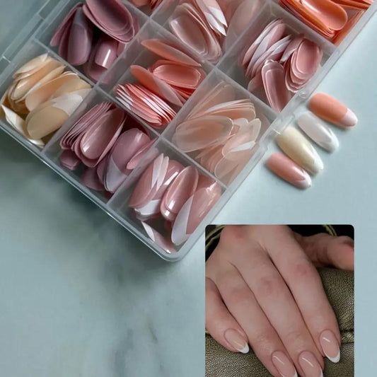 144-Piece False Nails Set – Multicolor Press-On Nails for Nail Art, Parties & Everyday Fashion