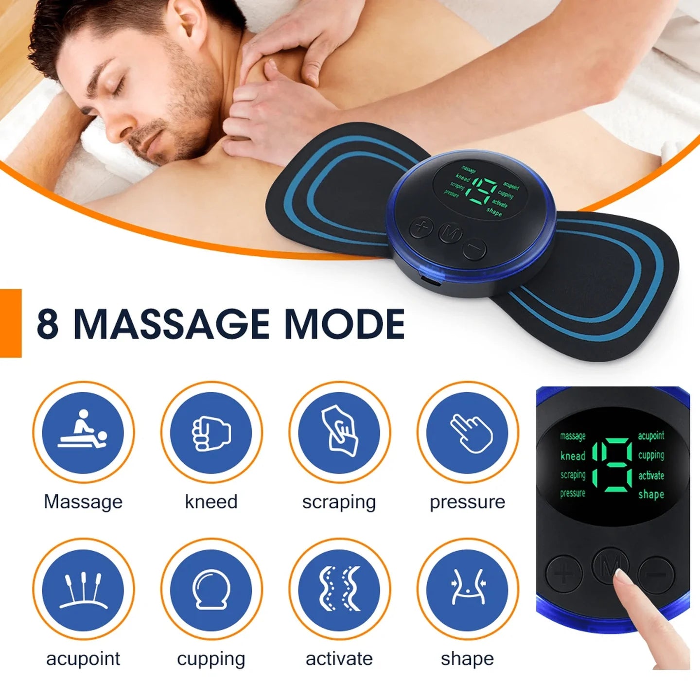 Wireless EMS Mini Body Massager – Portable Electric Muscle Relaxation Massager