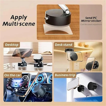 360° Rotating Magnetic Phone Holder – Foldable & Retractable Universal Phone Mount