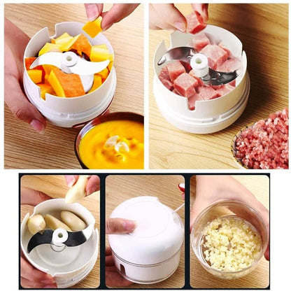 Mini Food Chopper – Compact Manual Vegetable & Garlic Chopper for Quick Meal Prep