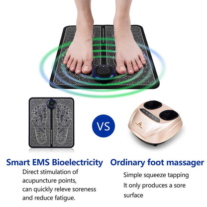 EMS Foot Massager Mat – USB Rechargeable Electric Acupuncture Pad for Blood Circulation