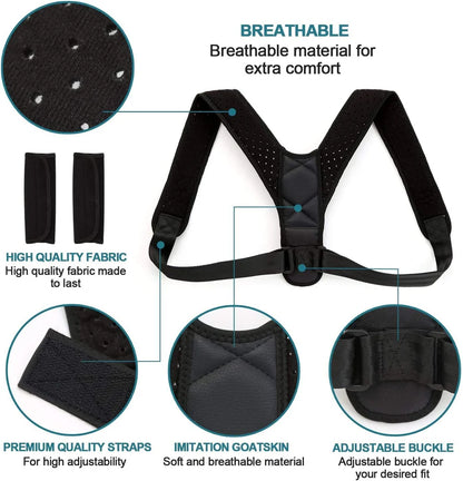 Adjustable Posture Corrector Belt – Back & Shoulder Support Brace for Better Posture