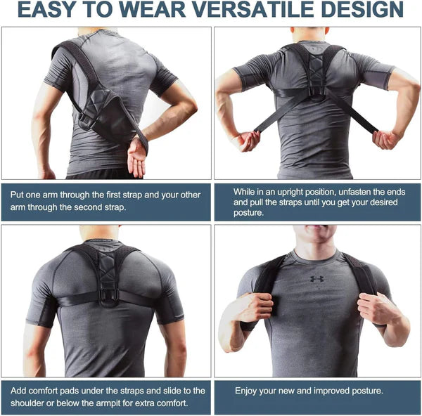 Adjustable Posture Corrector Belt – Back & Shoulder Support Brace for Better Posture