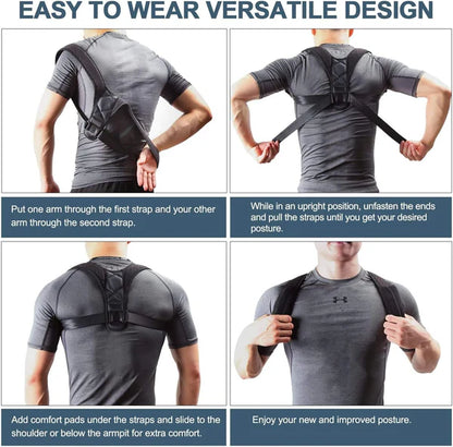 Adjustable Posture Corrector Belt – Back & Shoulder Support Brace for Better Posture
