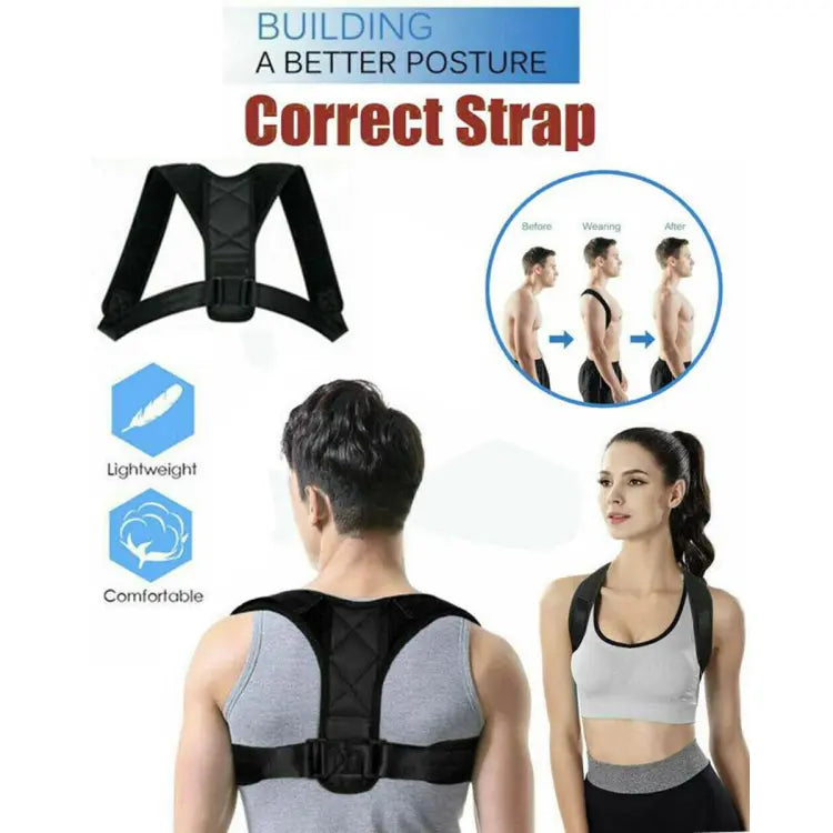 Adjustable Posture Corrector Belt – Back & Shoulder Support Brace for Better Posture
