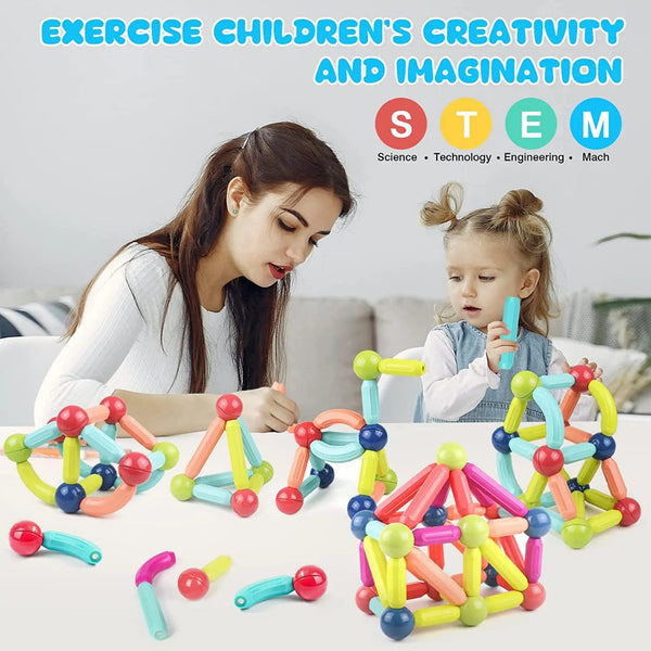 25-Piece Magnetic Blocks Toy for Kids – Creative Building & Educational Magnetic Construction Set