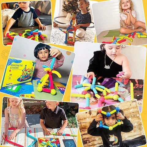 25-Piece Magnetic Blocks Toy for Kids – Creative Building & Educational Magnetic Construction Set