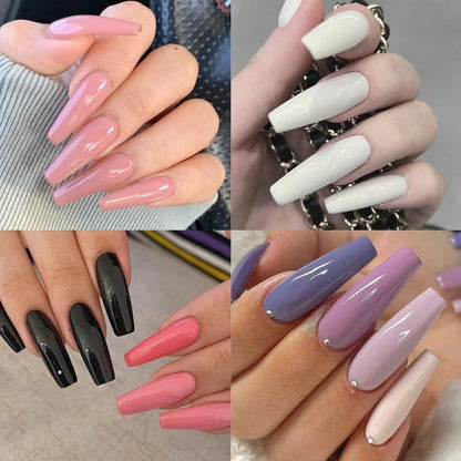 144-Piece False Nails Set – Multicolor Press-On Nails for Nail Art, Parties & Everyday Fashion