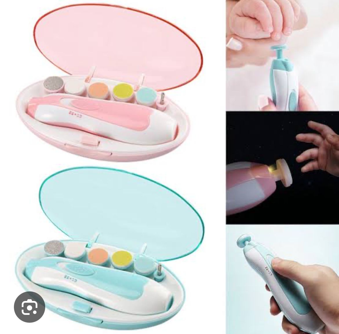 6-in-1 Electric Baby Nail Trimmer Set – Gentle & Easy Nail Care Kit with Storage Case