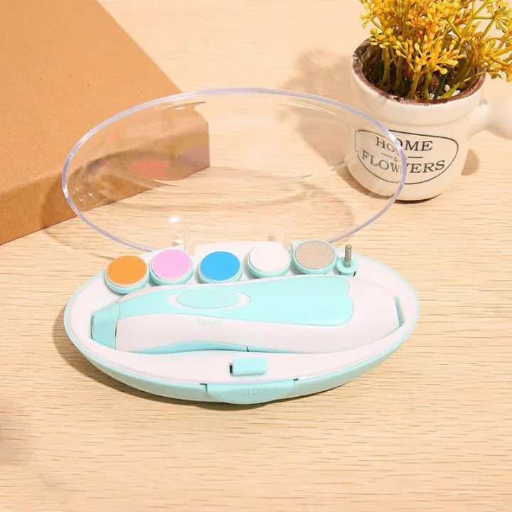 6-in-1 Electric Baby Nail Trimmer Set – Gentle & Easy Nail Care Kit with Storage Case