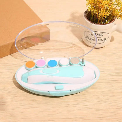 6-in-1 Electric Baby Nail Trimmer Set – Gentle & Easy Nail Care Kit with Storage Case