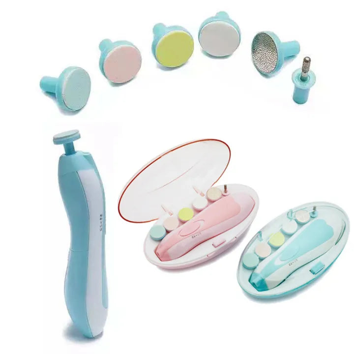 6-in-1 Electric Baby Nail Trimmer Set – Gentle & Easy Nail Care Kit with Storage Case