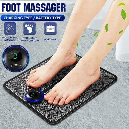 EMS Foot Massager Mat – USB Rechargeable Electric Acupuncture Pad for Blood Circulation