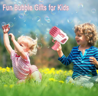 2-in-1 Electric Bubble Gun – High-Speed Bubble Blaster for Kids, Parties & Outdoor Fun