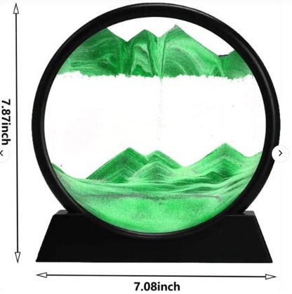 3D Moving Sand Art Lamp – Decorative Sandscape Frame with Stand for Table & Home Decor