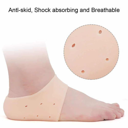 Silicone Gel Heel Pads – Soft Heel Protectors & Anti-Crack Heel Socks for Men & Women