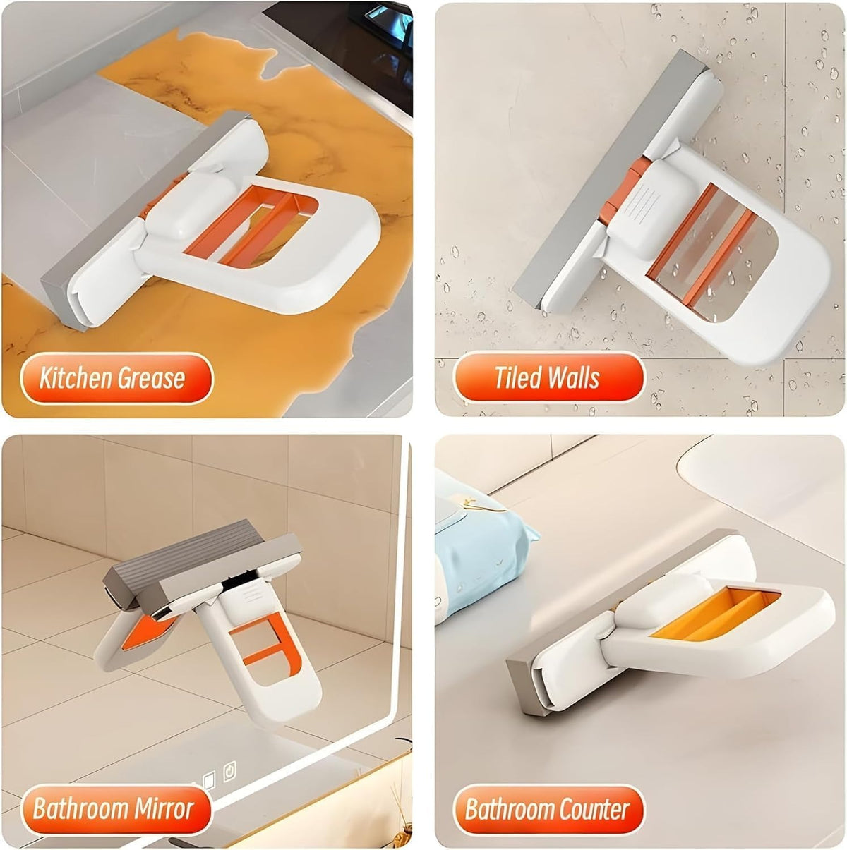 Foldable Mini Mop – Portable Self-Squeezing Wet & Dry Cleaning Mop for Desk, Table & Home