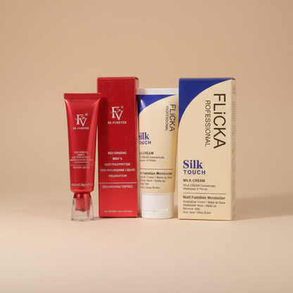 Flicka 2-in-1 Makeup Combo – Primer 60g & Foundation 30g Set for Smooth & Flawless Look