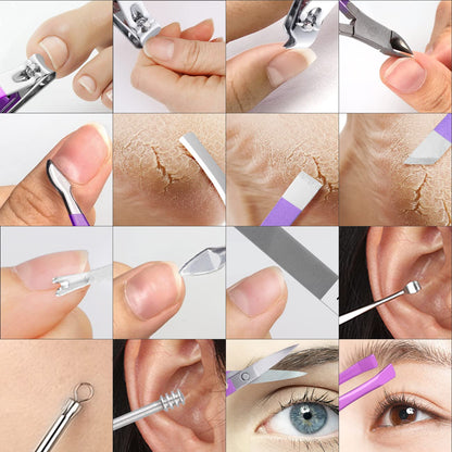 16-in-1 Nail Care Kit – Stainless Steel Manicure & Pedicure Set with Nail Clippers & Grooming Tools