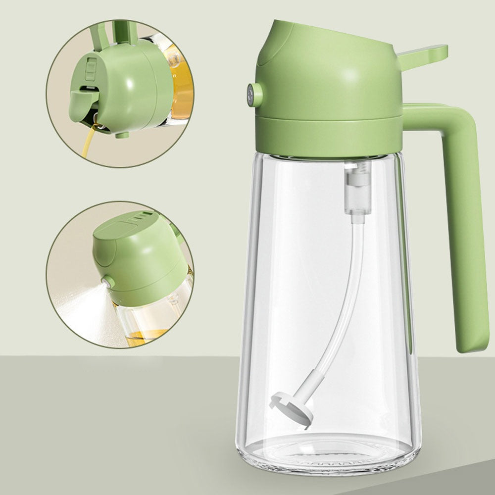 470ml 2-in-1 Oil Sprayer Bottle – Glass Olive Oil Dispenser for Easy & Controlled Pouring