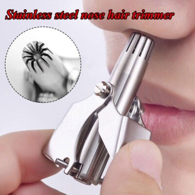 Mini Portable Nose Hair Trimmer – Stainless Steel Manual Grooming Tool for Easy & Comfortable Use