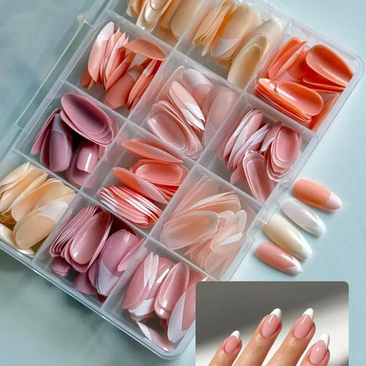 144-Piece False Nails Set – Multicolor Press-On Nails for Nail Art, Parties & Everyday Fashion