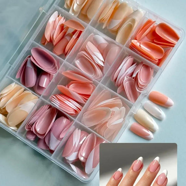 144-Piece False Nails Set – Multicolor Press-On Nails for Nail Art, Parties & Everyday Fashion