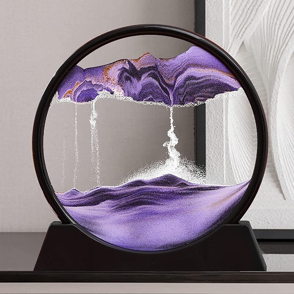 3D Moving Sand Art Lamp – Decorative Sandscape Frame with Stand for Table & Home Decor