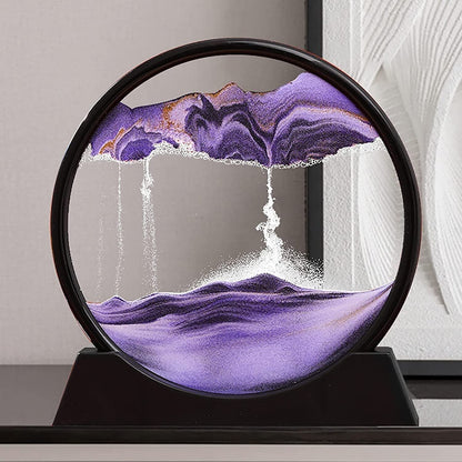 3D Moving Sand Art Lamp – Decorative Sandscape Frame with Stand for Table & Home Decor
