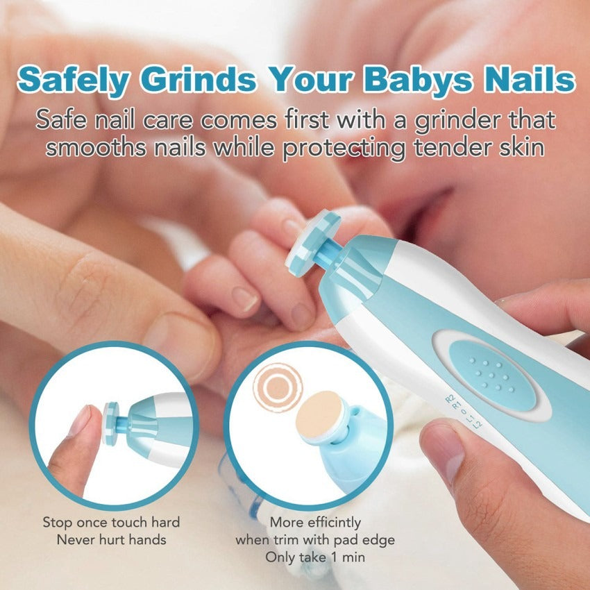 6-in-1 Electric Baby Nail Trimmer Set – Gentle & Easy Nail Care Kit with Storage Case