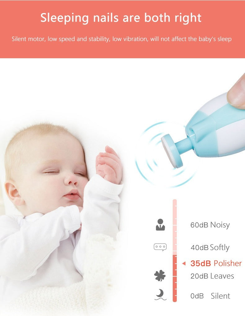 6-in-1 Electric Baby Nail Trimmer Set – Gentle & Easy Nail Care Kit with Storage Case