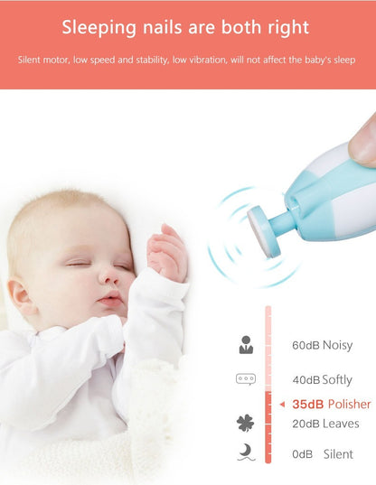 6-in-1 Electric Baby Nail Trimmer Set – Gentle & Easy Nail Care Kit with Storage Case