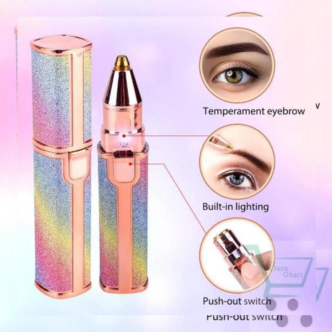 2-in-1 Rechargeable Eyebrow Trimmer & Facial Shaver – Precise Hair Removal Tool