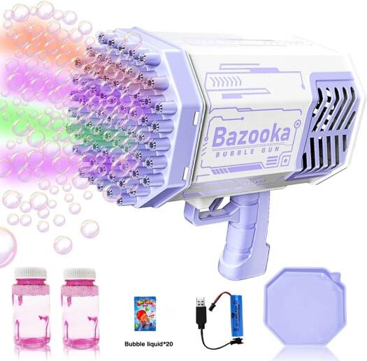 2-in-1 Electric Bubble Gun – High-Speed Bubble Blaster for Kids, Parties & Outdoor Fun