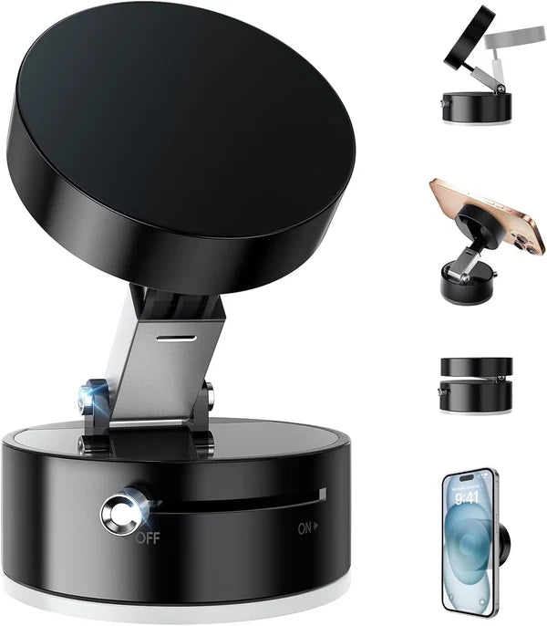 360° Rotating Magnetic Phone Holder – Foldable & Retractable Universal Phone Mount