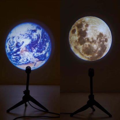 Moon Earth Galaxy Projector Lamp – Starry Sky Atmosphere Night Light
