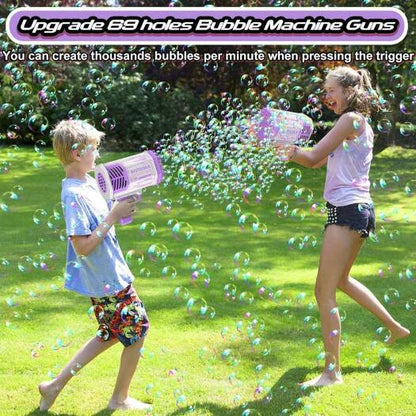 2-in-1 Electric Bubble Gun – High-Speed Bubble Blaster for Kids, Parties & Outdoor Fun