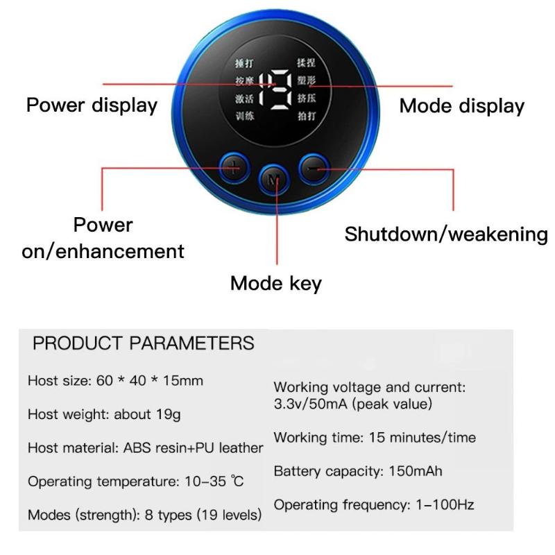 Wireless EMS Mini Body Massager – Portable Electric Muscle Relaxation Massager
